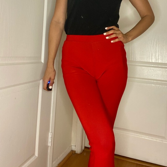 Red winter leggings - Picture 3 of 3